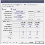 CPU-Z SPD Informace