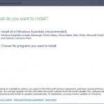 Windows Essentials instalace