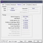 CPU-Z informace o pamětech