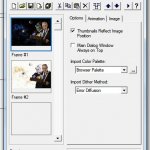 Microsoft GIF Animator nastavení barev