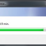 windows ZIP průběh komprese