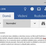 Word 2016 minimální okno